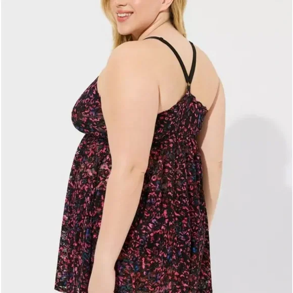 Torrid Pink and Blue babydoll - Picture 2 of 5